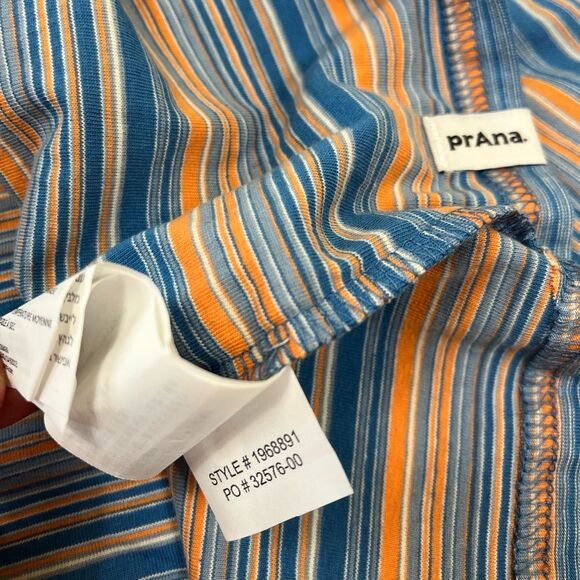 Prana Men's Cooper Point Crew tee shirt Organic Cotton Striped size XXL - Picture 11 of 12